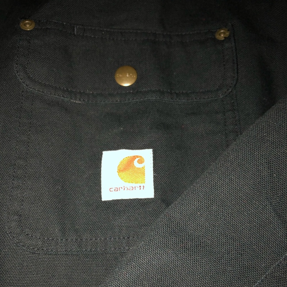 Black flannel lined Carhartt jacket